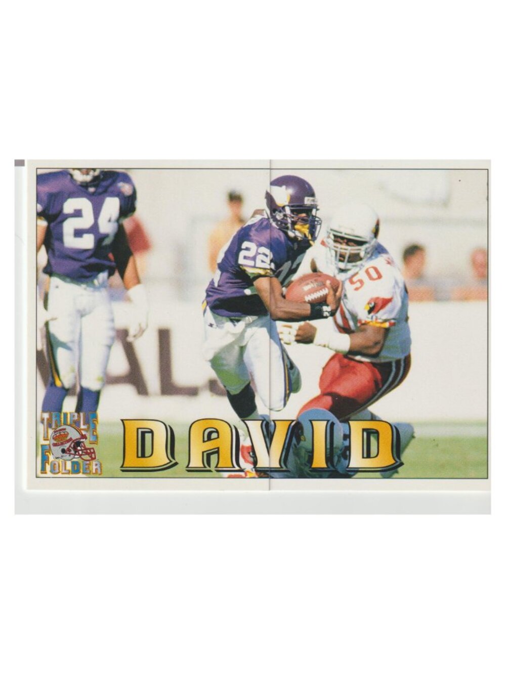 David Palmer 1994 Pacific Trading Cards Triple Folder – Ungraded – Vikings
